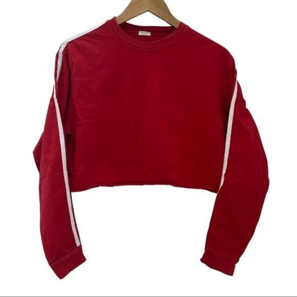 Brandy Melville Tops - Brandy Melville John Galt Red Sweatshirt Stripes